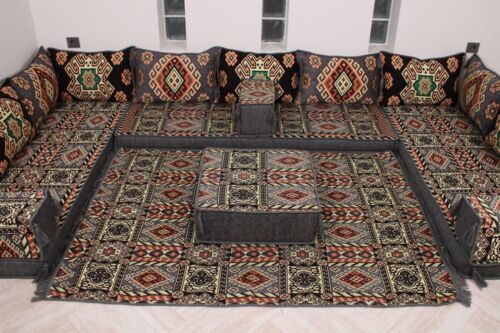 Arabisches Majlis Sofa für Wohnzimmer, arabische Möbel, orientalische Sitzmöbel, Jalsa - Bild 13 von 19