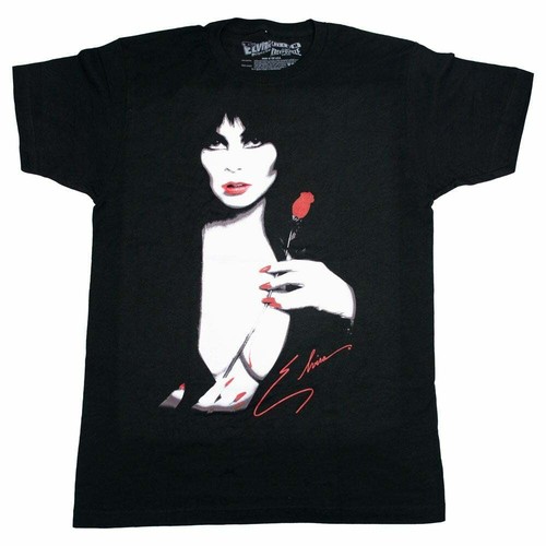 Kreepsville 666 Elvira Rose Portrait Mistress Of The Dark Men's T-Shirt MTERP