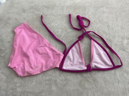 Sun Busters Girls Swimsuit Set Bikini Rash Guard Pink Short Sleeve Pink UPF 50+ - Picture 6 of 13