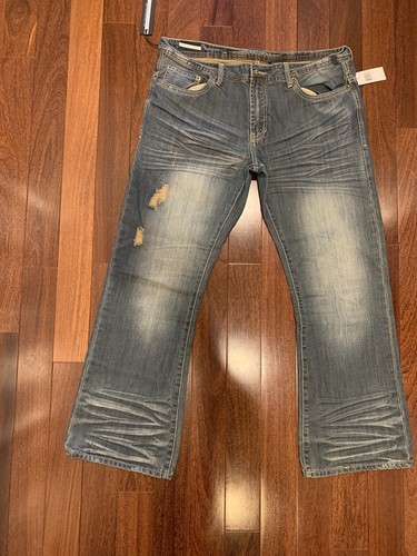 Stivali slim nuovi con etichette Buffalo King BPM6914 jeans effetto invecchiato 36x32 38x30 40x30 42x30 - Foto 1 di 12