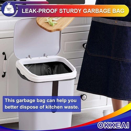 1.2 gal Small Garbage Bags ,60 per Pack, for Bathroom ,Bedroom,Kitchen,Black. - Picture 2 of 5