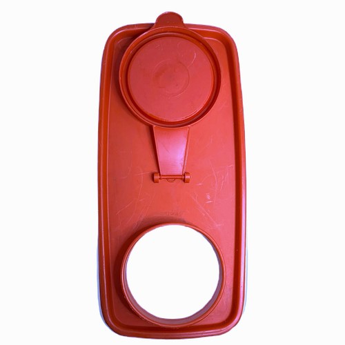 Sheer Tupperware Cereal Paprika Lid Storage Container 469 471 Vtg Retro Flip Top - Bild 5 von 5
