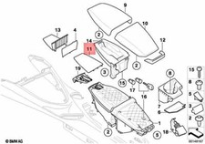 OEM BMW M6 E63 E64 630i 645Ci 650i Base Of Cubby Center Console 51166951509