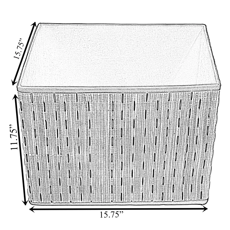 Caja de almacenamiento decorativa plegable beige Vintiquewise para salón, dormitorio,... Foto 4 de 4