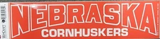 Nebraska Cornhuskers Vintage Bumper Sticker Rare Free Shipping!! 