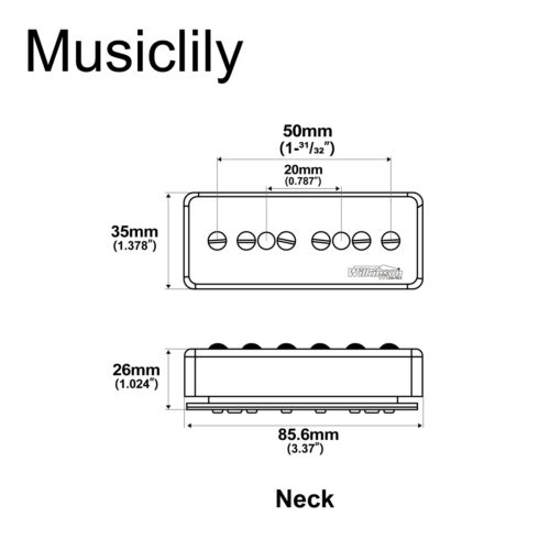 Wilkinson Cream P90 Soapbar Ceramic Single Coil Neck Pickup 10K For SG LP Guitar - Picture 2 of 6