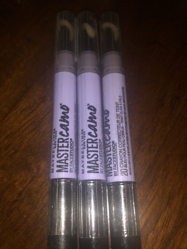 (3) Maybelline Master Camo Color Correcting Pens Sealed 20 - Blue For Sallowness - Picture 2 of 3