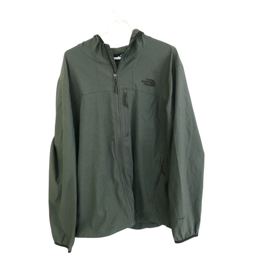 The North Face Windbreaker Jacke Herren XXL Grün Full Zip Kapuze Langarm