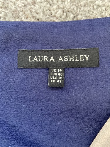 Laura Ashley Maxikleid UK Größe 14 rosa lila Blumen ärmellos Anlass - Bild 7 von 7