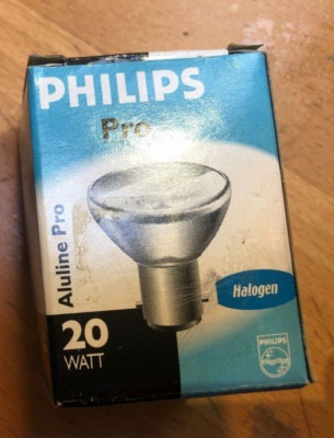 PHILIPS ALULINE HALOGENLAMPE REFLECTOR KLAR B15d 12V 20W 6° 6435 CL B15d 37mm