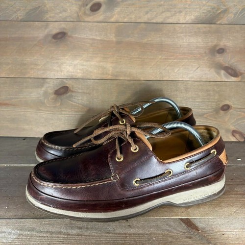 sperry gold cup amaretto Herren Gr. 11 Schuhe Braun Leder Komfort Bootsschuhe