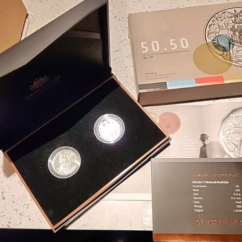 2015 Two Coin 50:50 SET'C'mintmark 50c & 1966 Silver 50c BENEFIT RESPECTO BOOKLT - Bild 12 von 24