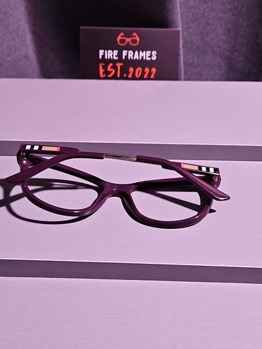 NUEVO BURBERRY B 2145 3424 Borgoña/A Cuadros Monturas de Gafas Solo Italia 53-17-140 - Imagen 6 de 7