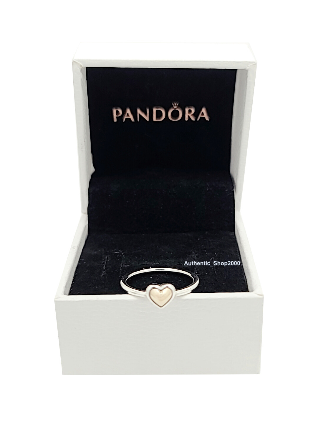 NEW 100% Authentic PANDORA 925 & 14k Gold Domed Golden Heart Ring 199396C00 NEW 100% Authentic PANDORA 925 & 14k Gold Domed Golden Heart Ring 199396C00