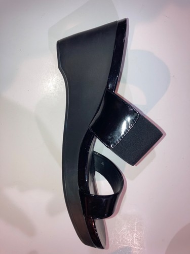 EUC Ralph Lauren Womens Rihanna Wedge Slide Sandal Black Size 8 B - Picture 4 of 8