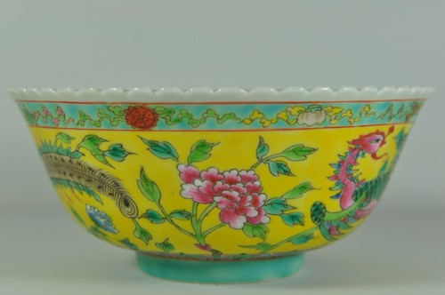 Antique Chinese Singapore Peranakan Straits Porcelain Nyonya Ware Bowl - Picture 4 of 10