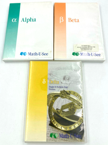 3 DVD Lot - Alpha, Beta, Delta by Math-U-See - Homeschool Curriculum | eBay