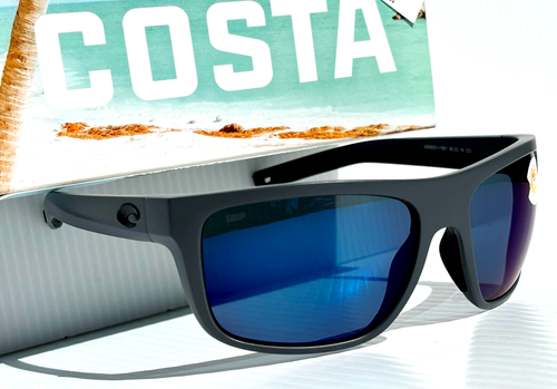 NEW COSTA Del Mar BROADBILL Matte Grey POLARIZED Blue 580P Lens Sunglass BRB 98 - Picture 12 of 18