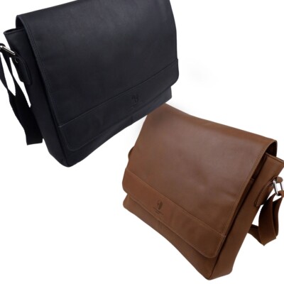 Unterholz & Gerberleder Kuriertasche für Herren Umhängetasche
