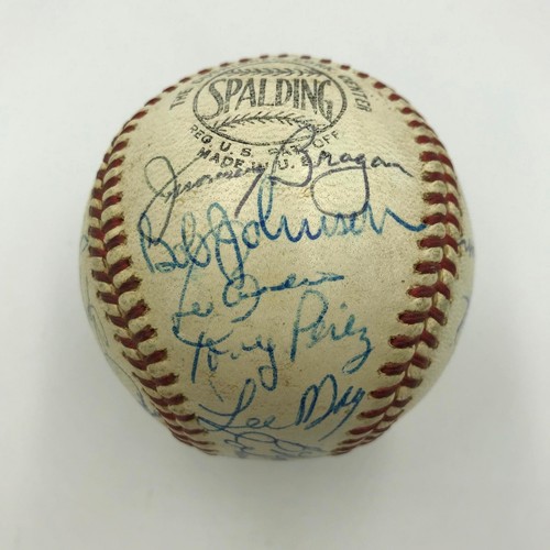 The Finest 1968 Cincinnati Reds Team Signed Baseball Johnny Bench Rookie JSA COA - Picture 2 of 11