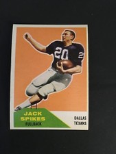 1960 FLEER FOOTBALL (HIGH GRADE) SET BREAK #39 JACK SPIKES (R) NM-MT