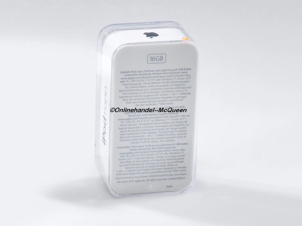 Apple iPod nano 7. Generation Argento (16GB) Nuovo New Sigillato - Immagine 4 di 4