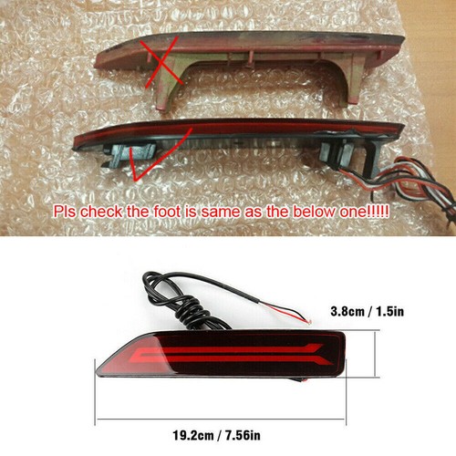 Par de luces LED de parachoques trasero reflector faros antiniebla de freno para Honda CRV 2007-09 - Imagen 7 de 12