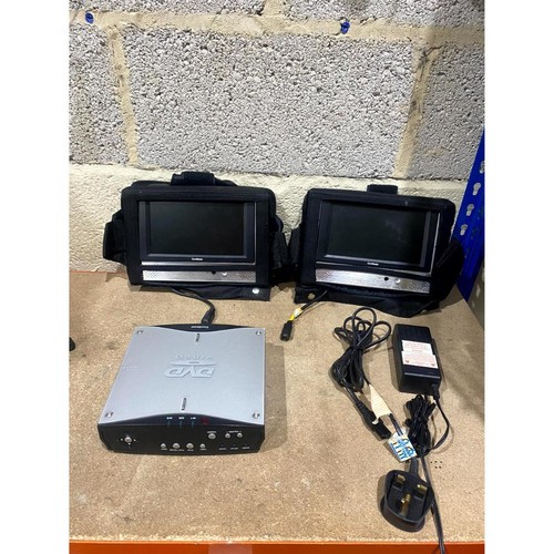 Goodmans GCE5007DVD 7" Doppel Breitbild DVD Player mit Zubehör & Tragetasche