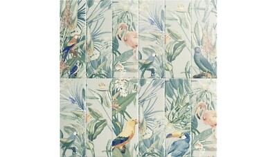 Fliesen Vintage Fliesen Bunt 10x30 Dekorfliesen Paradise Jungle Wand 1 Stück