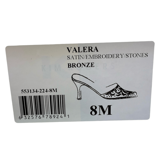 Mules Kim Rogers Valera para mujer color marrón adornado talla 8 - Imagen 2 de 6
