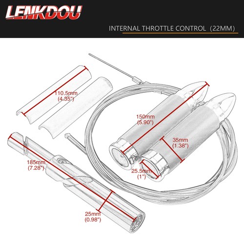 7/8" 22mm Handlebar Internal Throttle Sleeve Hand Grips For Honda Suzuki Yamaha  - Picture 9 of 9