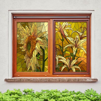 Details about 3D Round Flower ZHUA141 Window Film Print Sticker Cling Stained Glass UV Details about 3D Round Flower ZHUA141 Window Film Print Sticker Cling Stained Glass UV