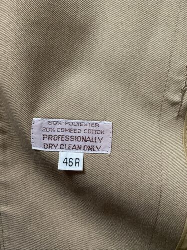 VTG Men’s Christian Dior Monsieur Trench Coat Tan 46R Wool Insert Belted Read! - Picture 12 of 16