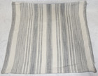 Pottery Barn Pillowcase 22X20 Striped Zipper Closure Black Off-White