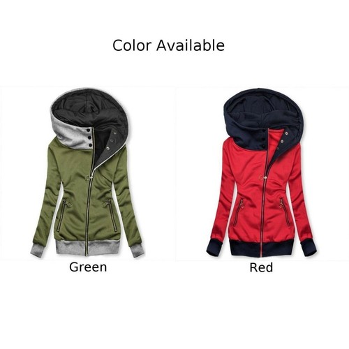 Damen Outwear Winter warm Kapuze Mantel winddicht Polyester Parka Jacke Trench - Bild 4 von 22