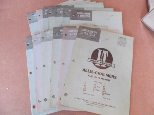 1960 IT Shop Service Flat Rate Manual Ford JD Massey Case Chalmers Moline Qty-13 - Picture 1 of 3