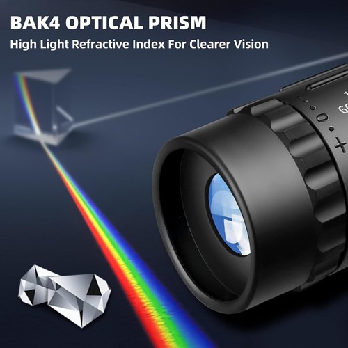 Brivibe Monocular Bifocal Optical Zoom Telescope,16X52 High Definition Monocular - Picture 3 of 9