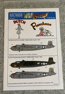 1:32 Kits World Decals KW132044 B-25 Mitchell for HK Models 1:32 Kits World Decals KW132044 B-25 Mitchell for HK Models