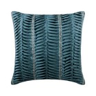 Decorative Throw Pillow Case Blue 16"x16", Square Satin Fabric - Blue Ceremony