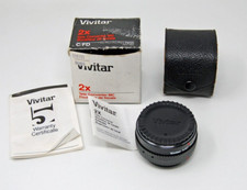 Vintage Vivitar for Canon 2X Tele Converter MC Lens C/FD FL-FO in Box + VTG Case