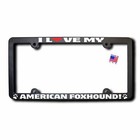 I Love My American Foxhound License Frame w/Reflective Text