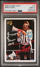 JIMMY HART PSA 9 AUTO 10 1990 Classic WWF Pop 1 NONE HIGHER #75 Signed 🔥🔥