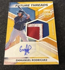 2022 Elite Extra Edition Emmanuel Rodriguez Future Jersey Rookie Auto #3/10 Gold