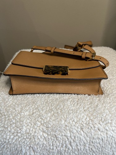 NWT Michael Kors Cynthia Small Leather Shoulder Flap - Acorn - Picture 6 of 8