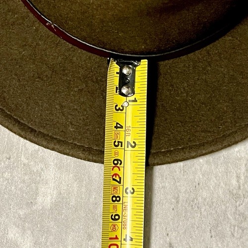 Sombrero Fedora Vintage con Etiquetas Marrón Italiano 100% Lana Fieltro Aplastable 57cm M/L 7 1/8 - Imagen 13 de 19