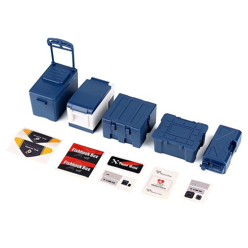 Maßstab 1:10 Gepäck Fracht Angelboxen Raupenwagen LKW Aufbewahrung Axial TRX4 TRX6 - Bild 27 von 33