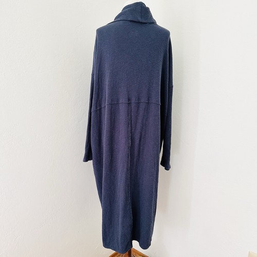 Free People Beach Cardigan Womens Small Blue Knit Cuddle Up Long Open Front - Picture 5 of 9