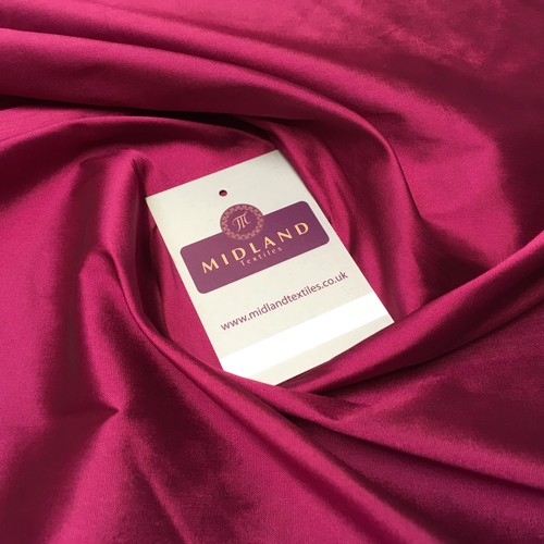 Plain Taffeta Faux Silk ideal for evening wear dress fabric 58" Wide MK917 Mtex - Picture 5 of 61