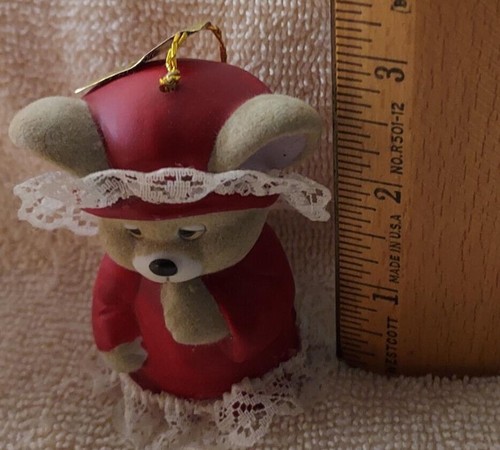 Vintage Christmas JASCO Soft 'n Snoozy Charmers Grandma Bear Bell Ornament - Picture 6 of 6