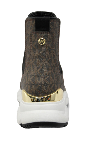 Michael Kors Katrina Leather Bootie Boot Sneaker Brown/Black $229 Nib - Picture 15 of 17